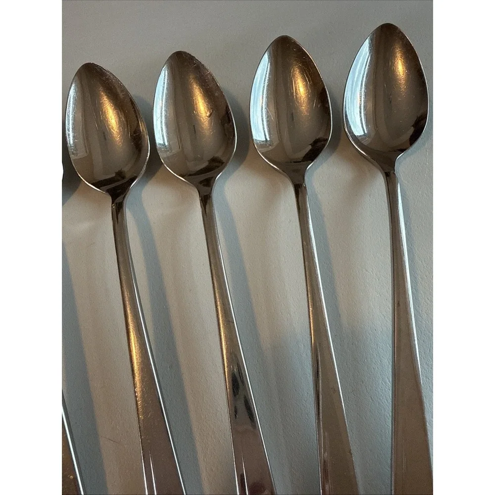 VTG Oneida Community MY ROSE Stainless Betty Crocker Iced Tea Spoons Set 7 Read